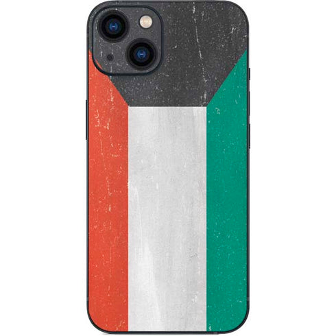 Kuwait Flag Distressed iPhone 14 Skin