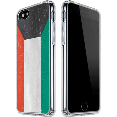 Kuwait Flag Distressed iPhone SE (2nd & 3rd Gen) Clear Case