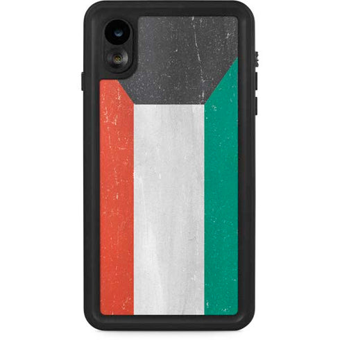 Kuwait Flag Distressed iPhone XR Waterproof Case