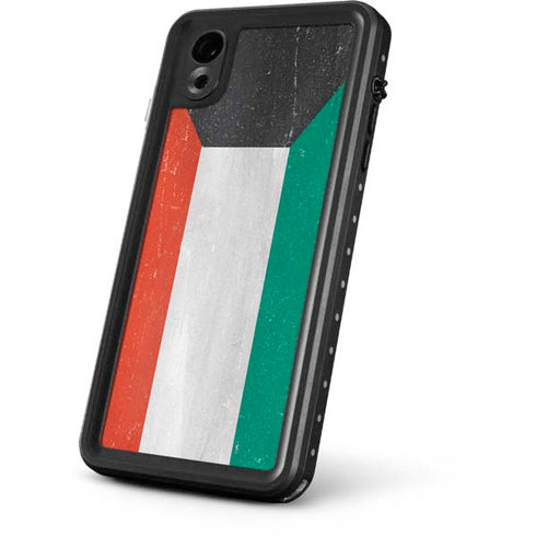 Kuwait Flag Distressed iPhone XR Waterproof Case