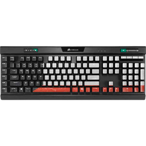 Kuwait Flag Distressed K95 RGB PLATINUM Mechanical Gaming Keyboard Skin