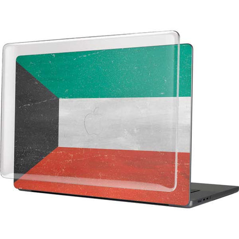 Kuwait Flag Distressed MacBook Pro 16in (2021-25) Case plus Skin