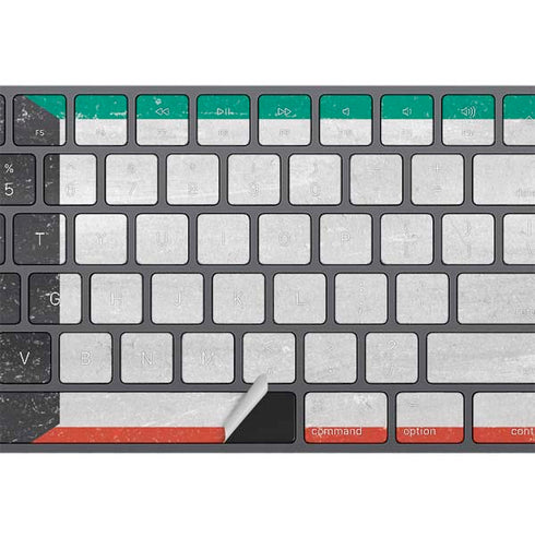 Kuwait Flag Distressed Magic Keyboard with Numeric Keypad Skin