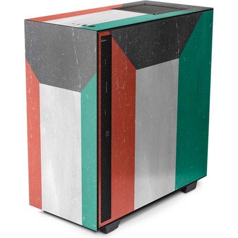 Kuwait Flag Distressed NZXT H510 Compact ATX Mid-Tower Case Skin