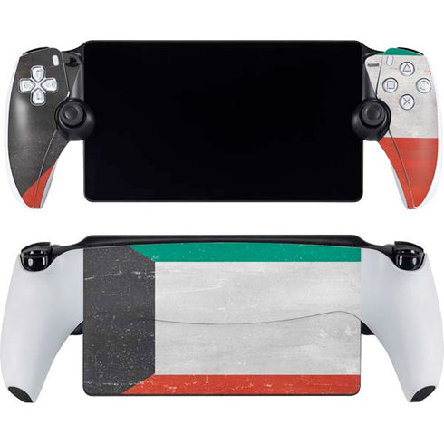 Kuwait Flag Distressed PlayStation Portal Remote Player Skin