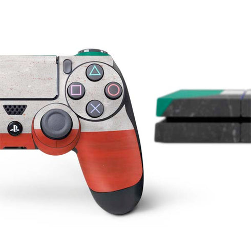 Kuwait Flag Distressed PS4 Console and Controller Bundle Skin