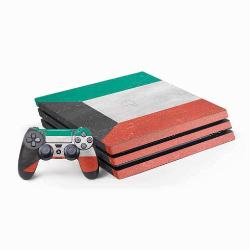 Kuwait Flag Distressed PS4 Pro Bundle Skin