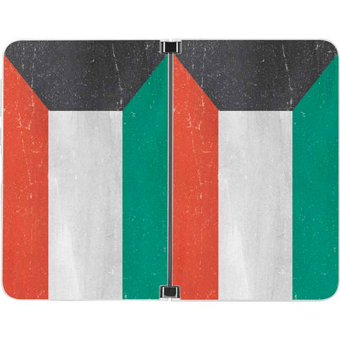 Kuwait Flag Distressed Surface Duo Skin