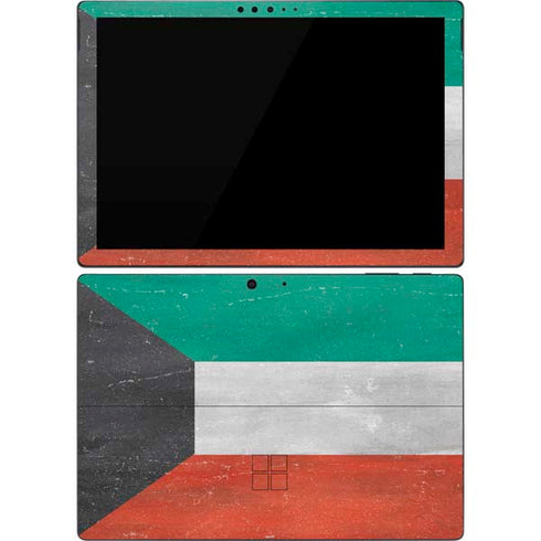 Kuwait Flag Distressed Surface Pro 7 Skin