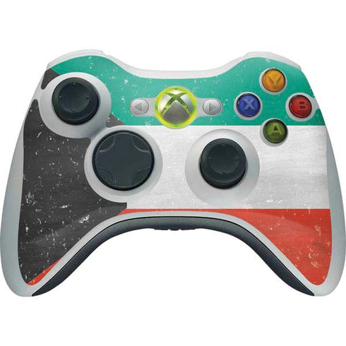 Kuwait Flag Distressed Xbox 360 Wireless Controller Skin