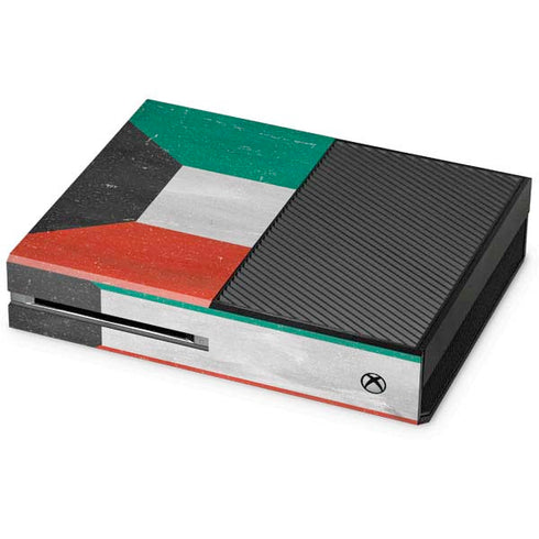Kuwait Flag Distressed Xbox One Console Skin