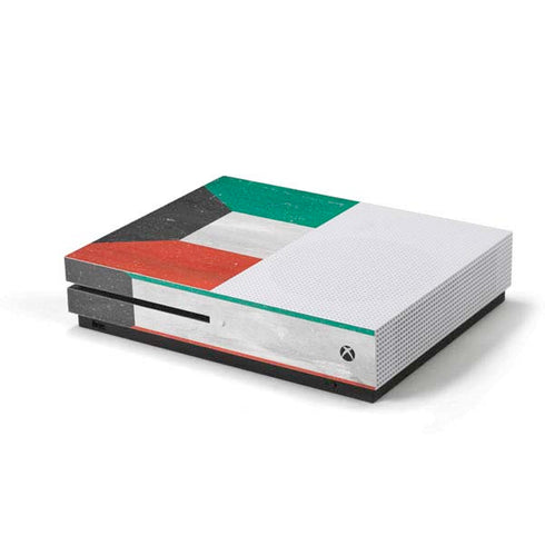 Kuwait Flag Distressed Xbox One S Console Skin
