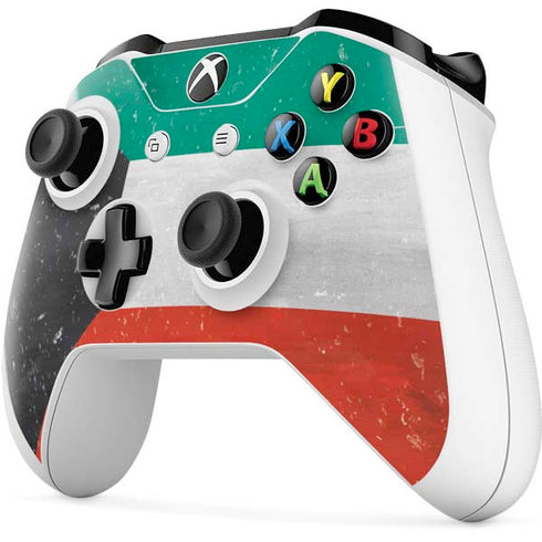 Kuwait Flag Distressed Xbox One S Controller Skin