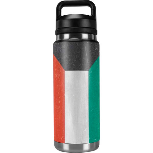 Kuwait Flag Distressed YETI Rambler 26oz Bottle Skin