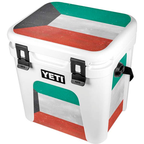 Kuwait Flag Distressed YETI Roadie 24 Hard Cooler Skin
