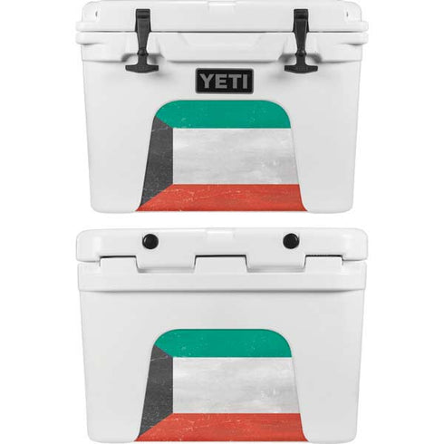 Kuwait Flag Distressed YETI Tundra 35 Hard Cooler Skin