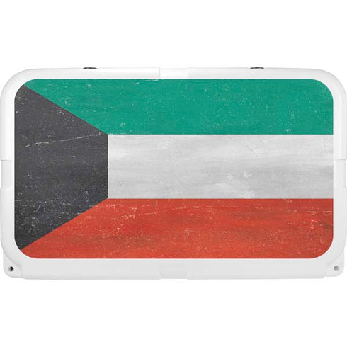 Kuwait Flag Distressed YETI Tundra 45 Hard Cooler Skin