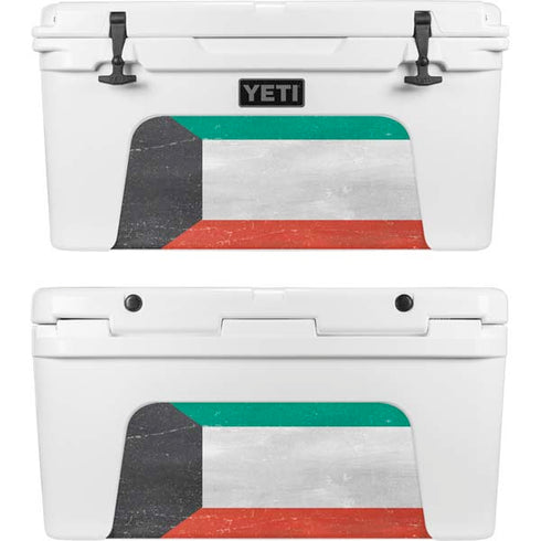 Kuwait Flag Distressed YETI Tundra 75 Hard Cooler Skin