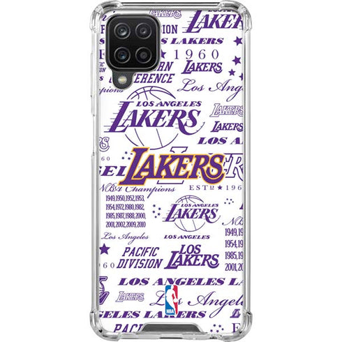 NBA LA Lakers Historic Blast Galaxy A12 Clear Case
