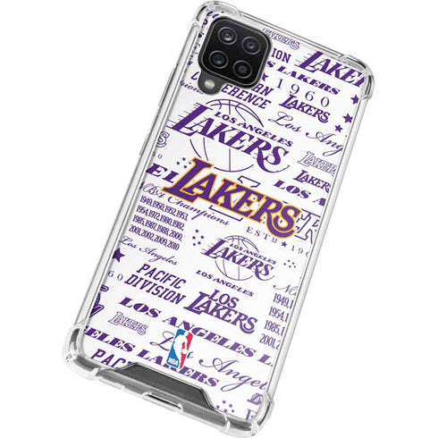 NBA LA Lakers Historic Blast Galaxy A12 Clear Case