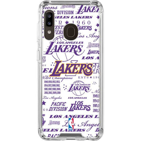 NBA LA Lakers Historic Blast Galaxy A30 Clear Case