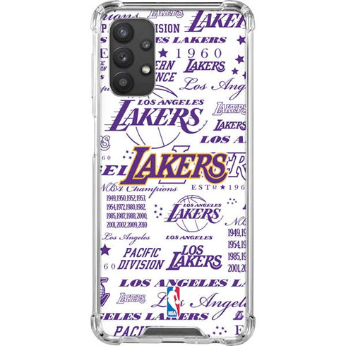 NBA LA Lakers Historic Blast Galaxy A32 5G Clear Case