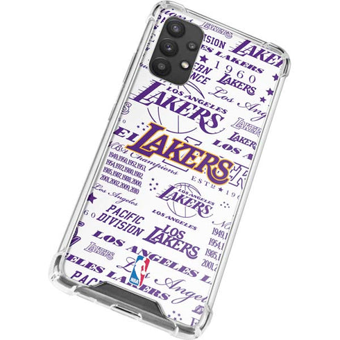 NBA LA Lakers Historic Blast Galaxy A32 5G Clear Case