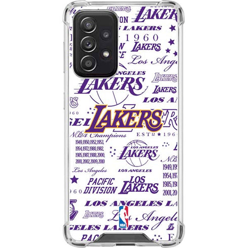 NBA LA Lakers Historic Blast Galaxy A52 5G Clear Case