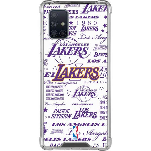 NBA LA Lakers Historic Blast Galaxy A71 5G Clear Case