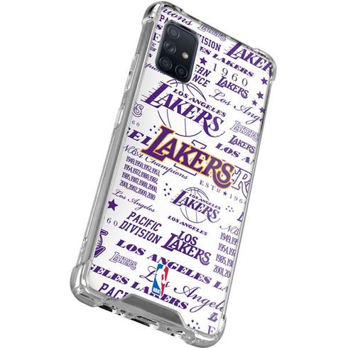 NBA LA Lakers Historic Blast Galaxy A71 5G Clear Case