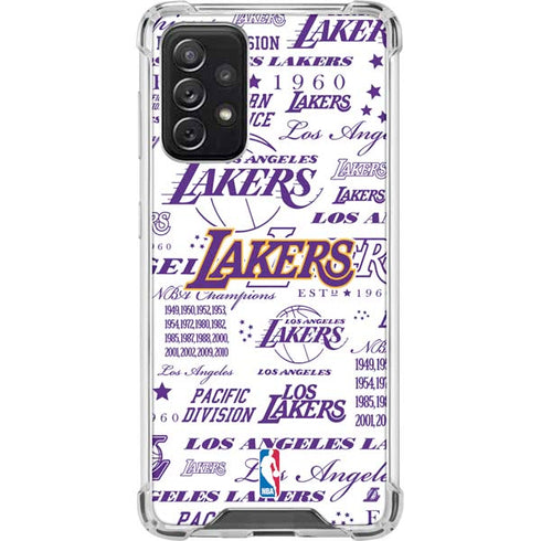 NBA LA Lakers Historic Blast Galaxy A72 5G Clear Case