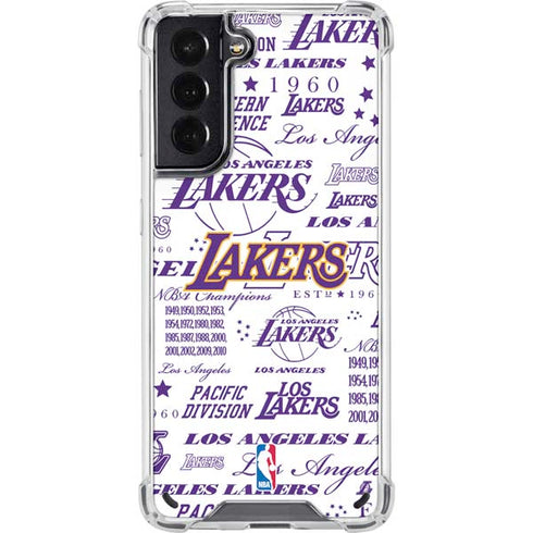 NBA LA Lakers Historic Blast Galaxy S21 5G Clear Case