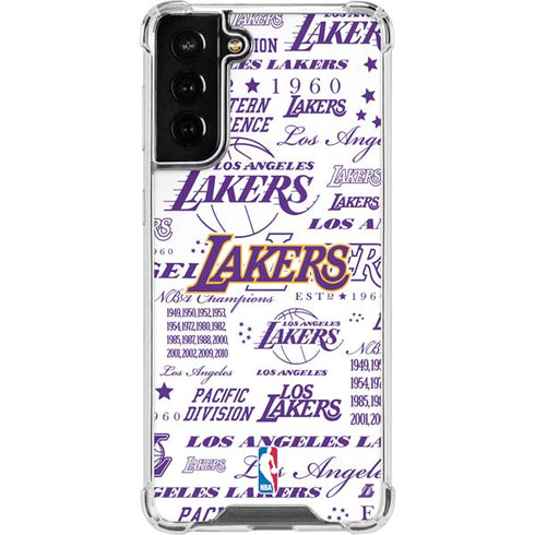 NBA LA Lakers Historic Blast Galaxy S21 FE Clear Case