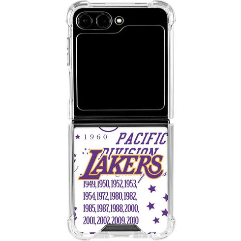 NBA LA Lakers Historic Blast Galaxy Z Flip5 5G Clear Case
