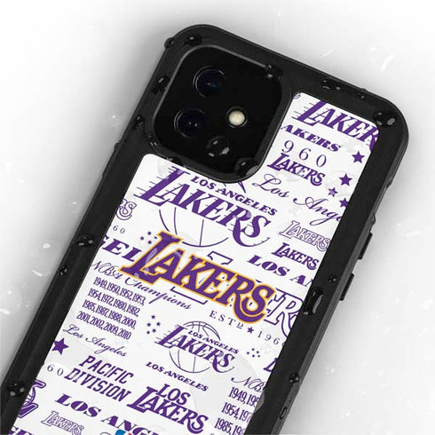 NBA LA Lakers Historic Blast iPhone 12 Mini Waterproof Case