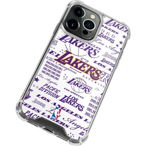 NBA LA Lakers Historic Blast iPhone 15 Pro Max Clear Case
