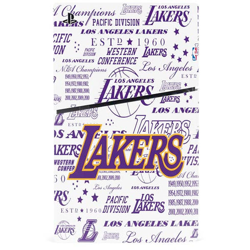 NBA LA Lakers Historic Blast PS5 Slim Disk Console Skin