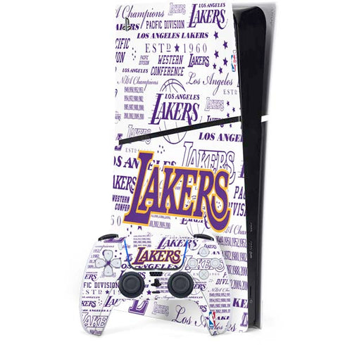 NBA LA Lakers Historic Blast PS5 Slim Digital Edition Bundle Skin