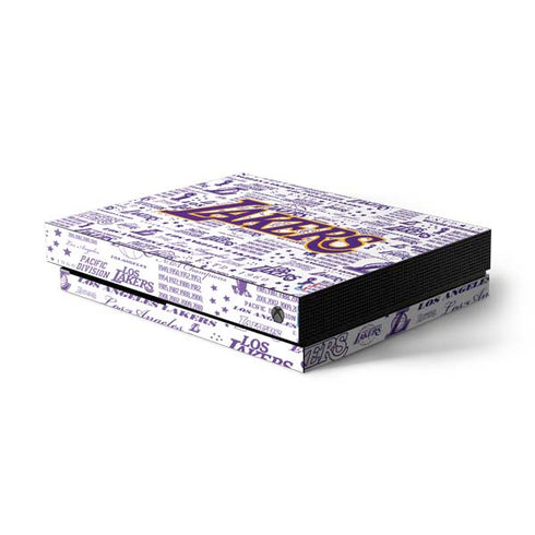 NBA LA Lakers Historic Blast Xbox One X Console Skin