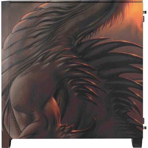 LA Williams LA Williams Belial Dragon Corsair 4000D Tempered Glass Mid-Tower ATX Case Skin