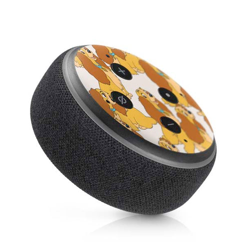 Disney Lady & The Tramp Lady Pattern Amazon Echo Dot Skin