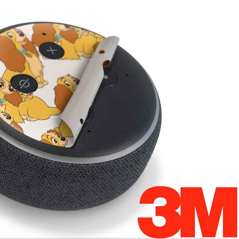 Disney Lady & The Tramp Lady Pattern Amazon Echo Dot Skin
