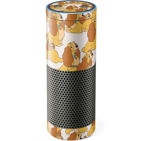 Disney Lady & The Tramp Lady Pattern Amazon Echo Skin