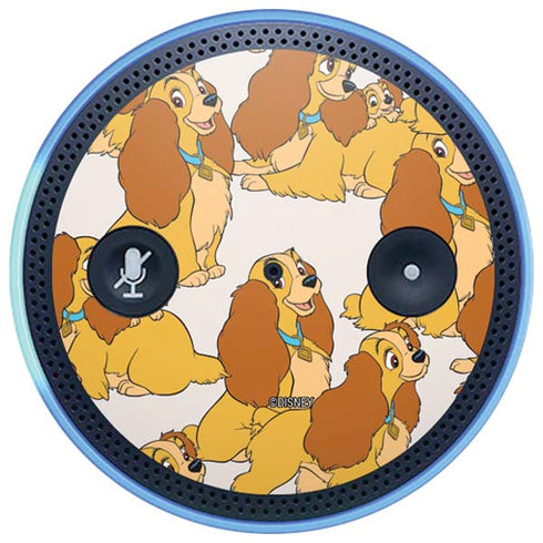Disney Lady & The Tramp Lady Pattern Amazon Echo Skin