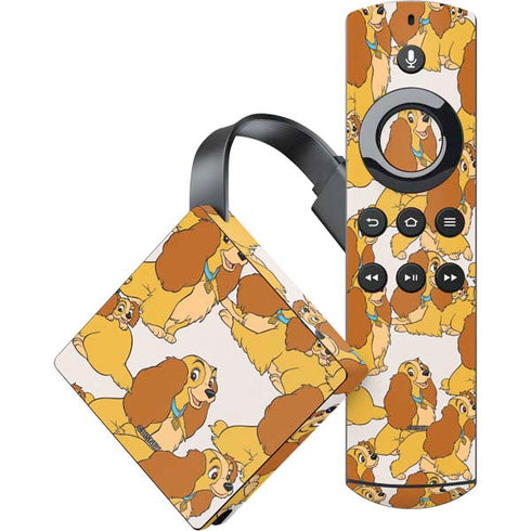 Disney Lady & The Tramp Lady Pattern Amazon Fire TV Skin