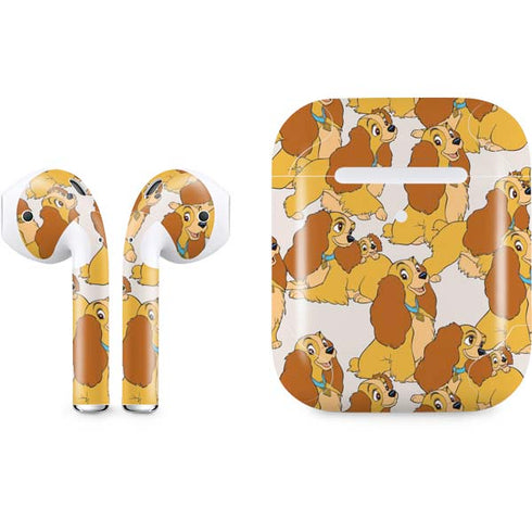 Disney Lady & The Tramp Lady Pattern Apple AirPods 2 Skin