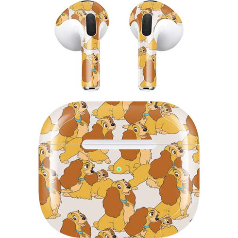 Disney Lady & The Tramp Lady Pattern Apple AirPods (3rd Gen 2021) Skin