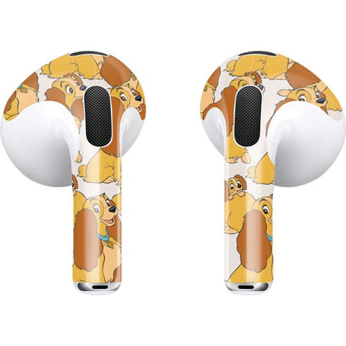 Disney Lady & The Tramp Lady Pattern Apple AirPods (3rd Gen 2021) Skin