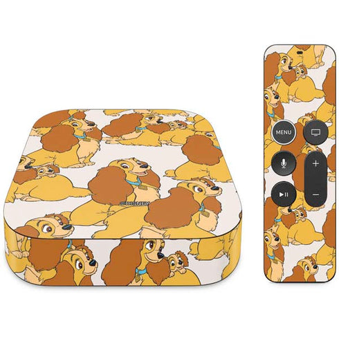 Disney Lady & The Tramp Lady Pattern Apple TV Skin