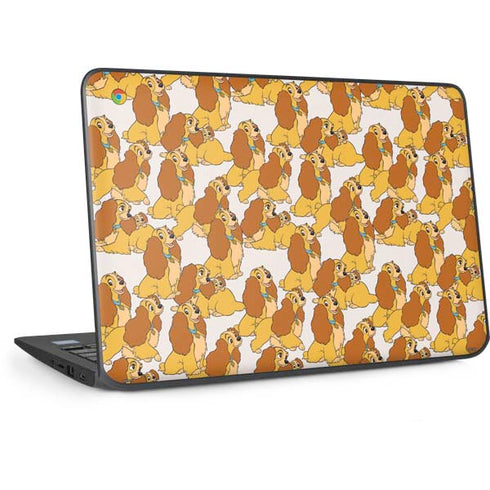 Disney Lady & The Tramp Lady Pattern HP Chromebook Skin